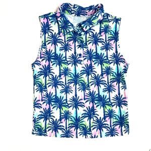 Born Primitive Palm Tree Tank Top - Blue and Pink